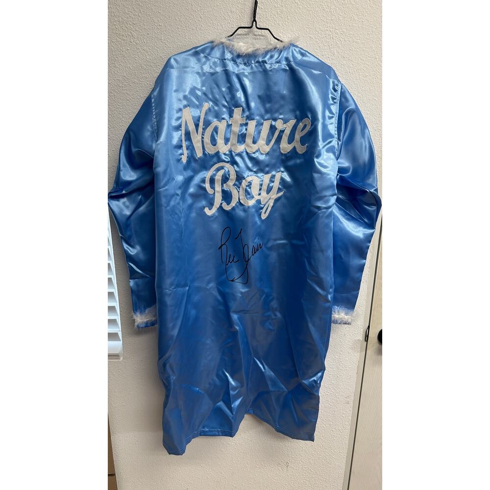 RIC FLAIR "Nature Boy" Signed Autographed Light Blue Robe JSA Authenticated